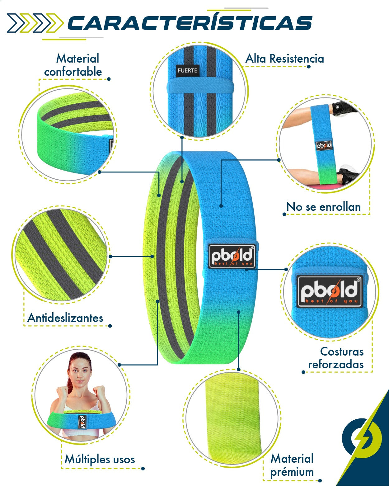 Banda Elastica Tela Gluteos